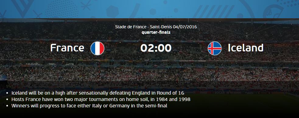 Gambar Pertandingan Perancis vs Islandia EURO 2016