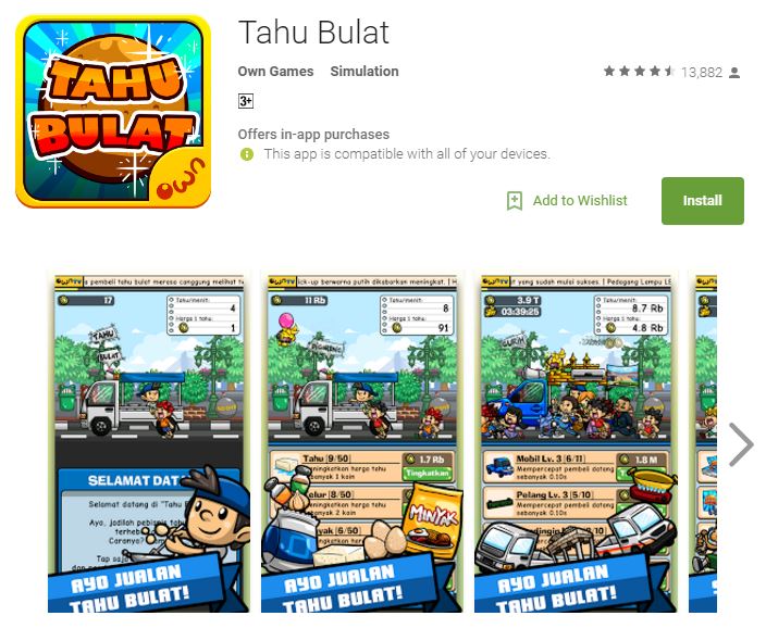 Aplikasi Tahu Bulat Google Play Store